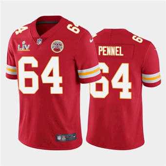 Super Bowl LV 2021 Men Kansas City Chiefs 64 Mike Pennel Red Limited Jersey